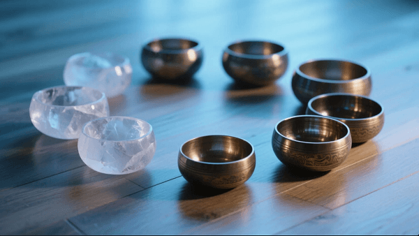 crystal singing bowls set
