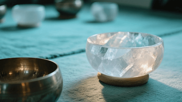 Crystal sing bowls