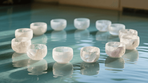 crystal singing bowls set